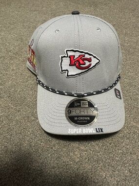 Kansas City Chiefs New Era Super Bowl LIX Opening Night 9FORTY Snapback Hat